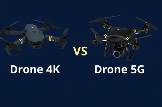 Comparatif visuel entre le Drone 4K pliable NovaDrone et le Drone 5G GPS, montrant les deux modèles face à face