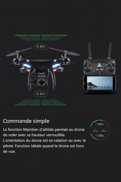 Drone 5G NovaDrone – Caméra ESC stabilisée & longue autonomie